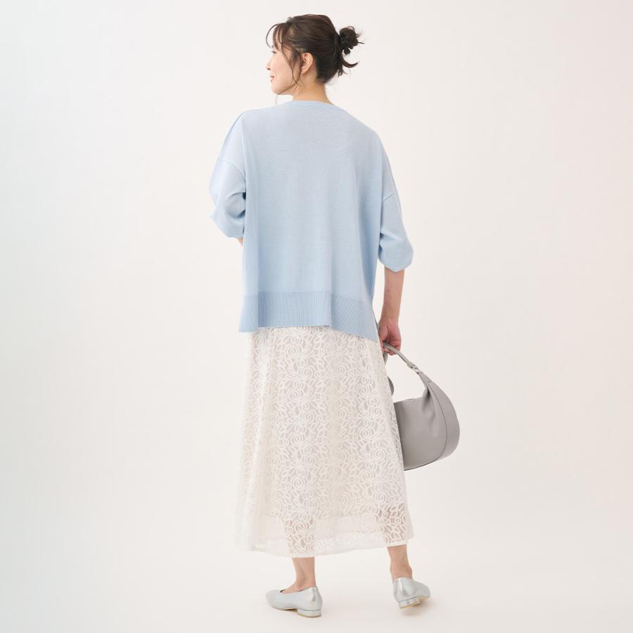 レディース トップス チュニック ニット クルーネック シンプル 透け感 春 春夏 ウォッシャブル おしゃれ 通販|クルーネックニットチュニック KEYUCA(ケユカ) | KEYUCA | 06