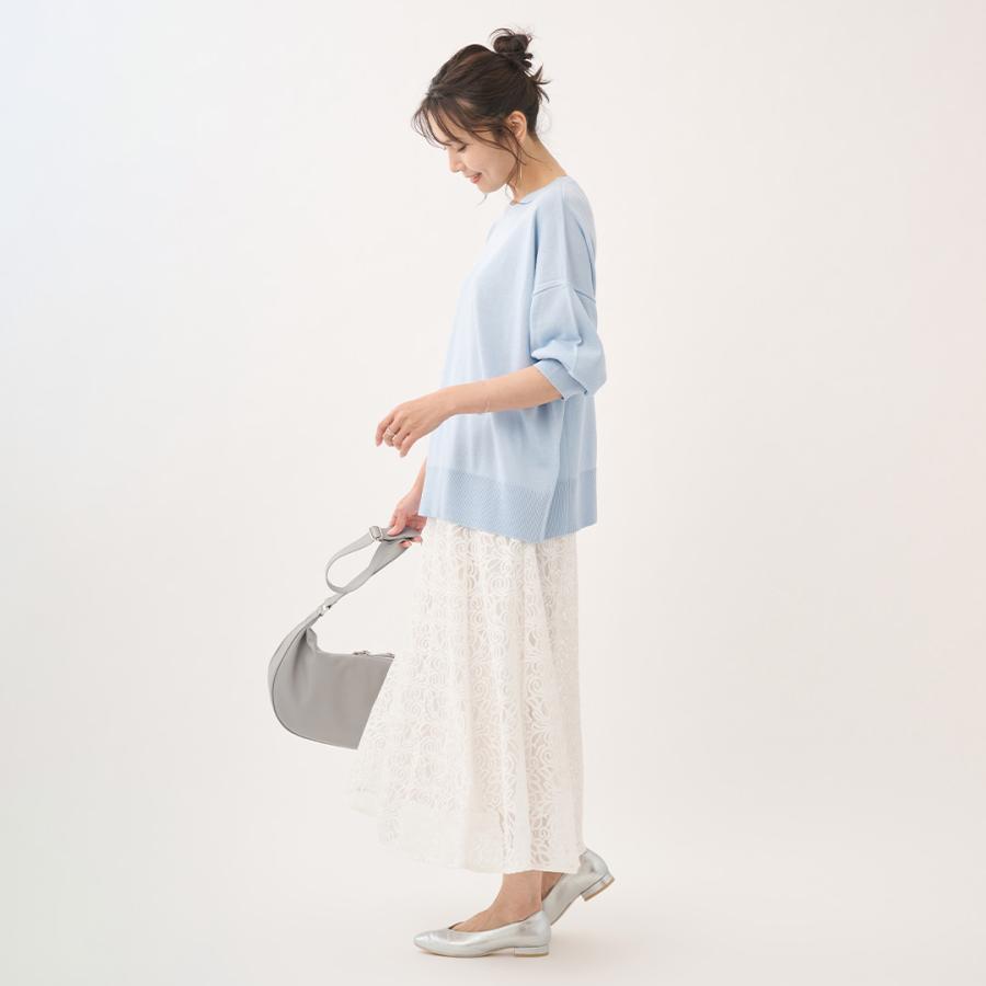 レディース トップス チュニック ニット クルーネック シンプル 透け感 春 春夏 ウォッシャブル おしゃれ 通販|クルーネックニットチュニック KEYUCA(ケユカ) | KEYUCA | 07