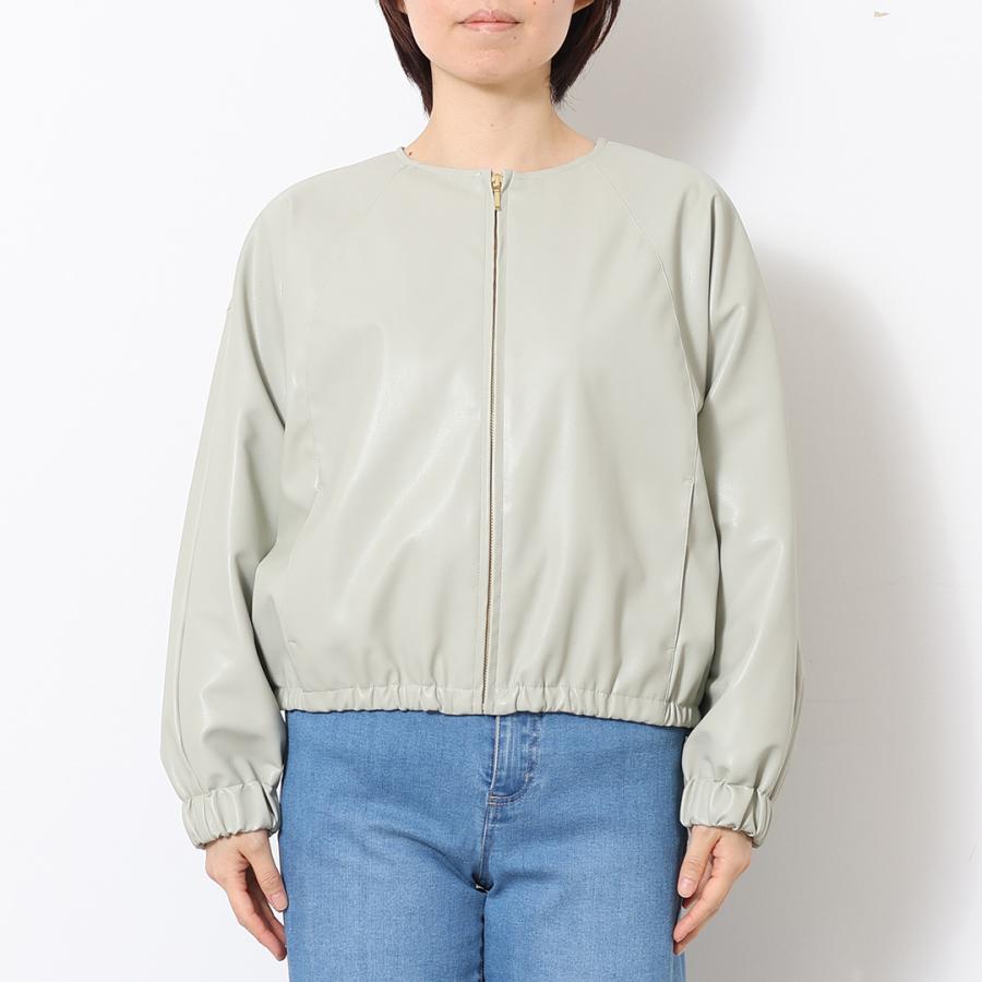 レディース アウター ブルゾン 合皮 ドルマン カジュアル 細見え ウォッシャブル 春 おしゃれ 通販|ドルマン合皮ブルゾン KEYUCA(ケユカ) | KEYUCA | 04