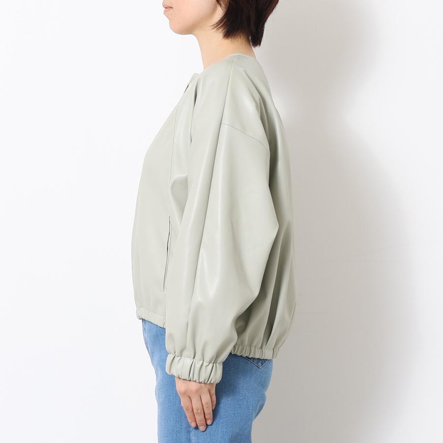 レディース アウター ブルゾン 合皮 ドルマン カジュアル 細見え ウォッシャブル 春 おしゃれ 通販|ドルマン合皮ブルゾン KEYUCA(ケユカ) | KEYUCA | 05