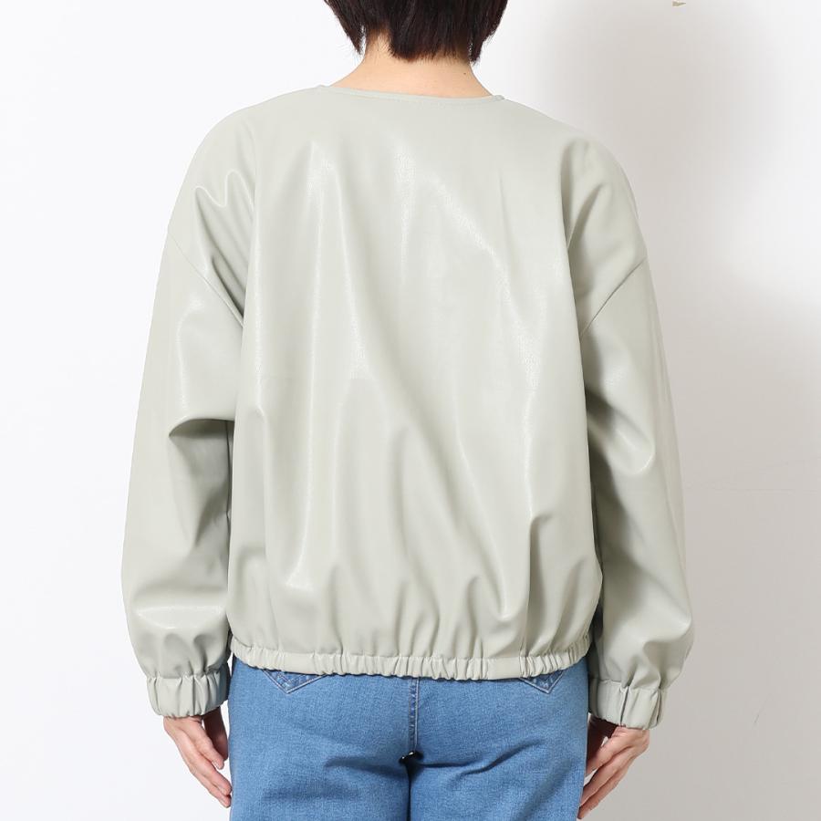 レディース アウター ブルゾン 合皮 ドルマン カジュアル 細見え ウォッシャブル 春 おしゃれ 通販|ドルマン合皮ブルゾン KEYUCA(ケユカ) | KEYUCA | 06