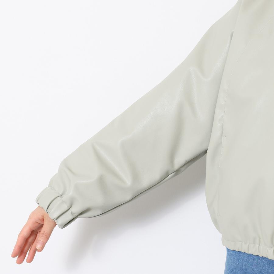 レディース アウター ブルゾン 合皮 ドルマン カジュアル 細見え ウォッシャブル 春 おしゃれ 通販|ドルマン合皮ブルゾン KEYUCA(ケユカ) | KEYUCA | 08