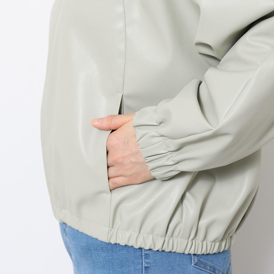 レディース アウター ブルゾン 合皮 ドルマン カジュアル 細見え ウォッシャブル 春 おしゃれ 通販|ドルマン合皮ブルゾン KEYUCA(ケユカ) | KEYUCA | 09