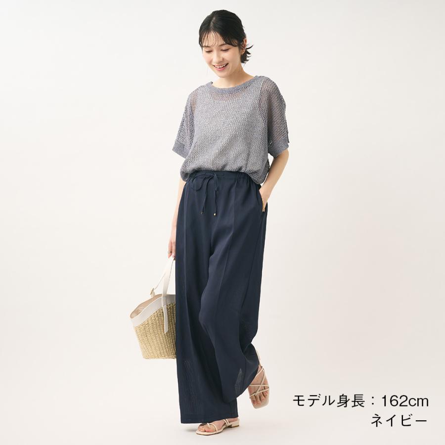 レディース ボトムス イージーパンツ 撥水 防汚 冷感 ウォッシャブル 夏 おしゃれ 通販|【すごナノ撥水】シアーリネンライクイージーパンツ KEYUCA(ケユカ) | KEYUCA | 03