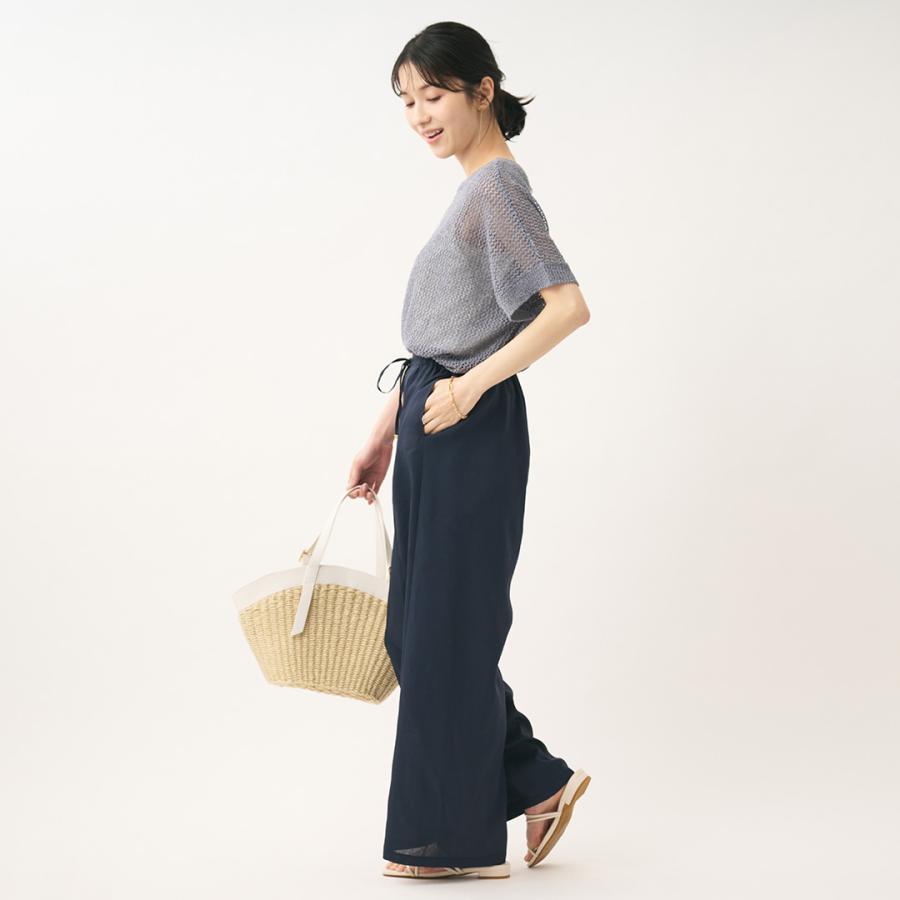 レディース ボトムス イージーパンツ 撥水 防汚 冷感 ウォッシャブル 夏 おしゃれ 通販|【すごナノ撥水】シアーリネンライクイージーパンツ KEYUCA(ケユカ) | KEYUCA | 05