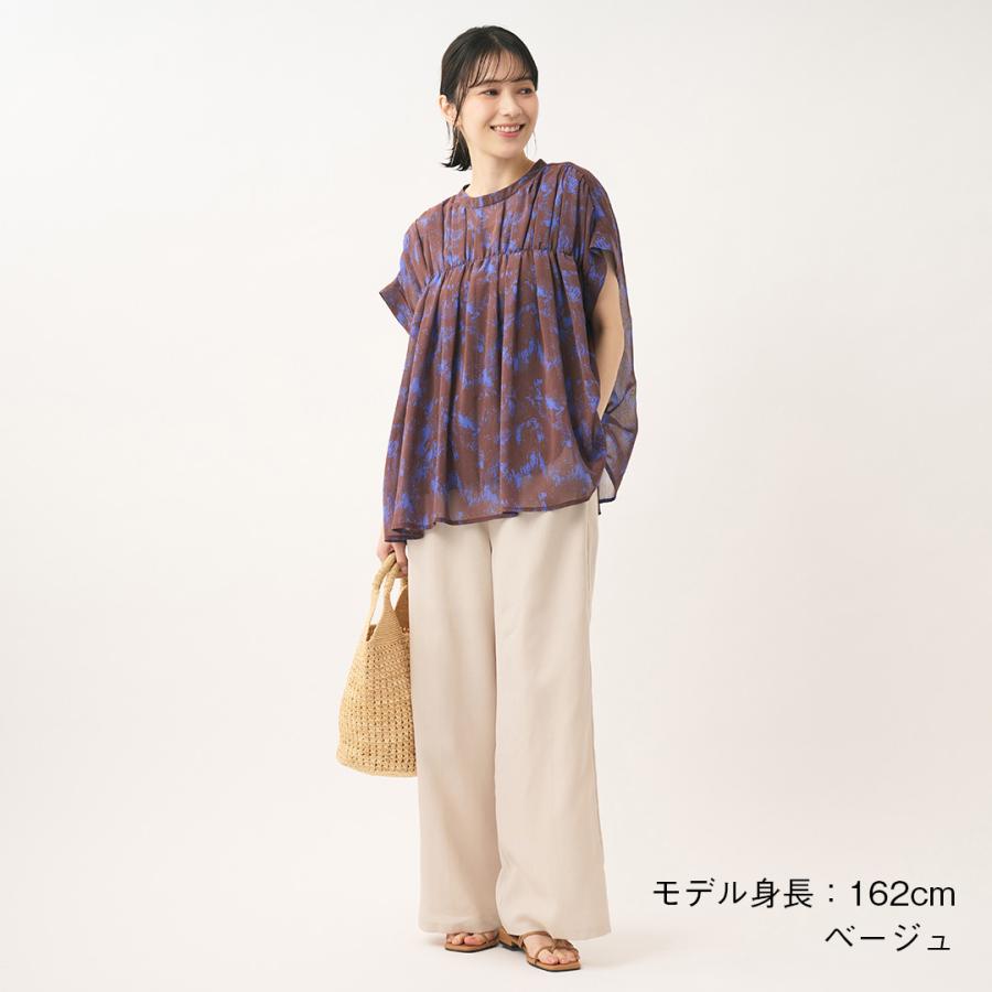 レディース ボトムス イージーパンツ 撥水 防汚 冷感 ウォッシャブル 夏 おしゃれ 通販|【すごナノ撥水】シアーリネンライクイージーパンツ KEYUCA(ケユカ) | KEYUCA | 01