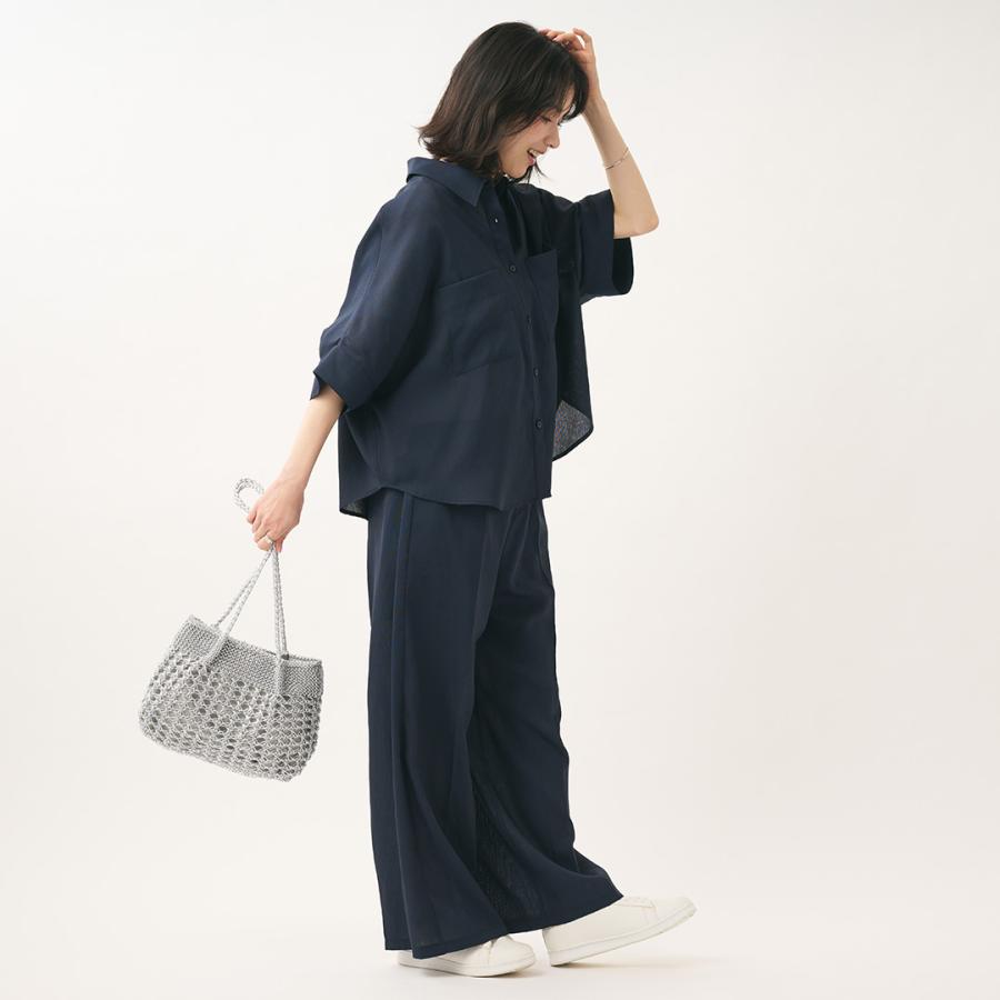 KEYUCA（ケユカ） レディース トップス シャツ 5分袖 シアー 撥水 防汚