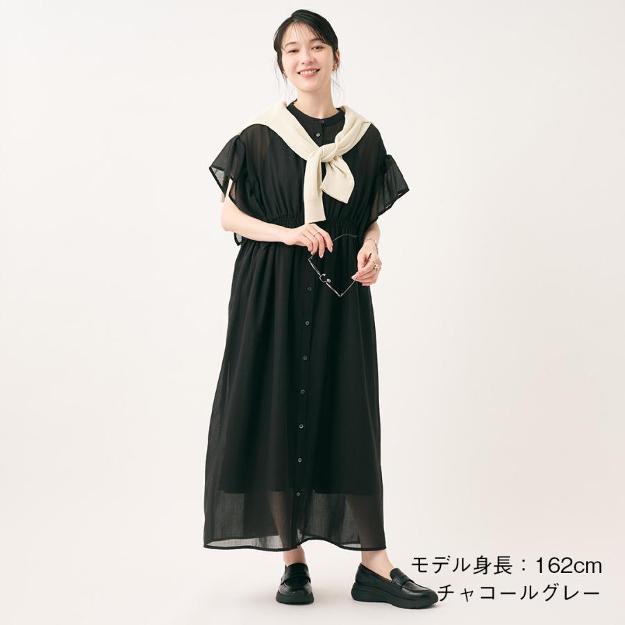 レディース ワンピース ワンピ 軽い 薄手 羽織り ギャザー 吸水 速乾 通気性 ウォッシャブル 夏 おしゃれ 通販|ボイルギャザーワンピース KEYUCA(ケユカ) | KEYUCA | 01