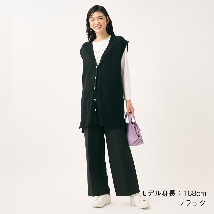 レディース トップス ジレ ベスト Vネック ニット ウール きれいめ リラックス ウォッシャブル 秋 おしゃれ 通販|ウール混Vネックニットジレ KEYUCA(ケユカ) | KEYUCA | 02