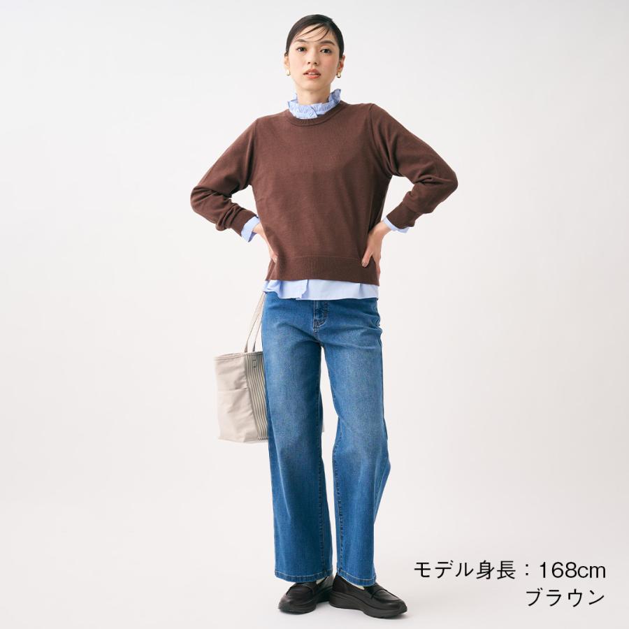 レディース トップス ニット 丸首 ベーシック ウォッシャブル 秋 冬 秋冬コーデ おしゃれ 通販|ベーシッククルーネックニットトップス KEYUCA(ケユカ) | KEYUCA | 03