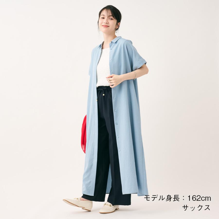 レディース ワンピース シャツワンピ 撥水 防汚 ウォッシャブル 秋 おしゃれ 通販|【すごナノ撥水】リネンライクストライプシャツワンピース KEYUCA(ケユカ) | KEYUCA | 03