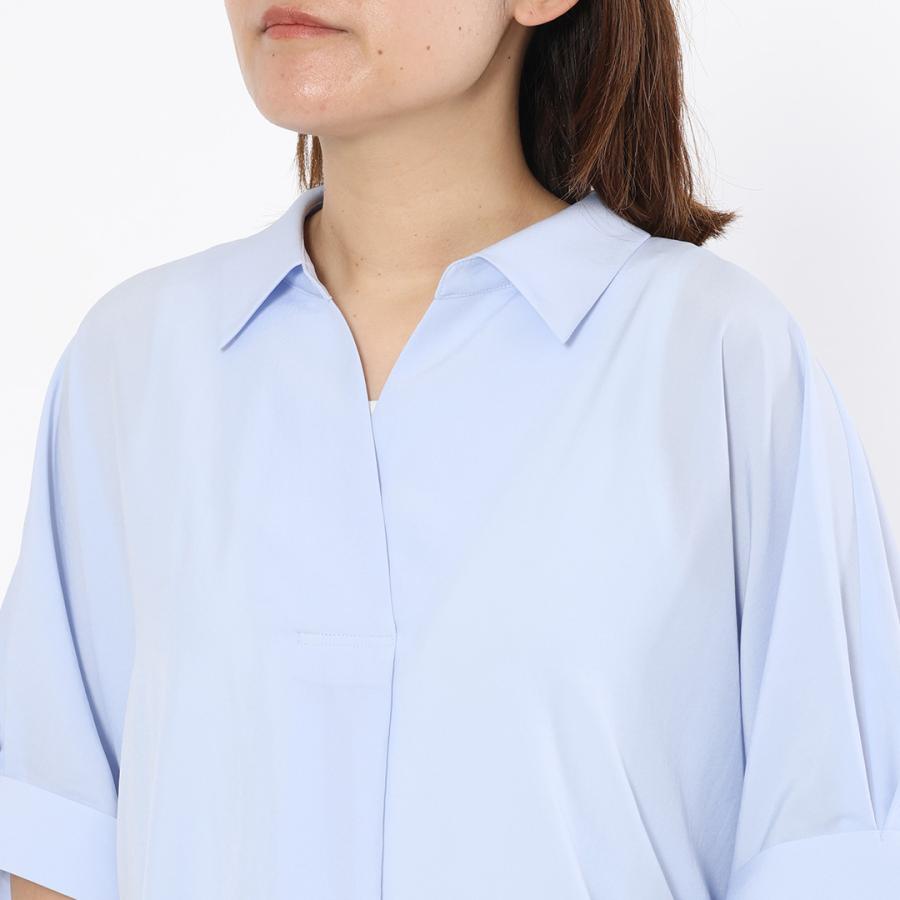 レディース トップス シャツ 5分袖 シャツブラウス 体型カバー UV 冷感 ウォッシャブル 夏 サマー おしゃれ 通販|5分袖スキッパーシャツ KEYUCA(ケユカ) | KEYUCA | 07