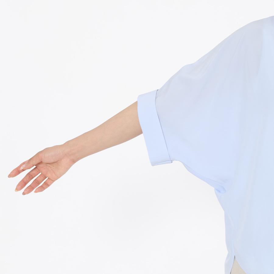レディース トップス シャツ 5分袖 シャツブラウス 体型カバー UV 冷感 ウォッシャブル 夏 サマー おしゃれ 通販|5分袖スキッパーシャツ KEYUCA(ケユカ) | KEYUCA | 08