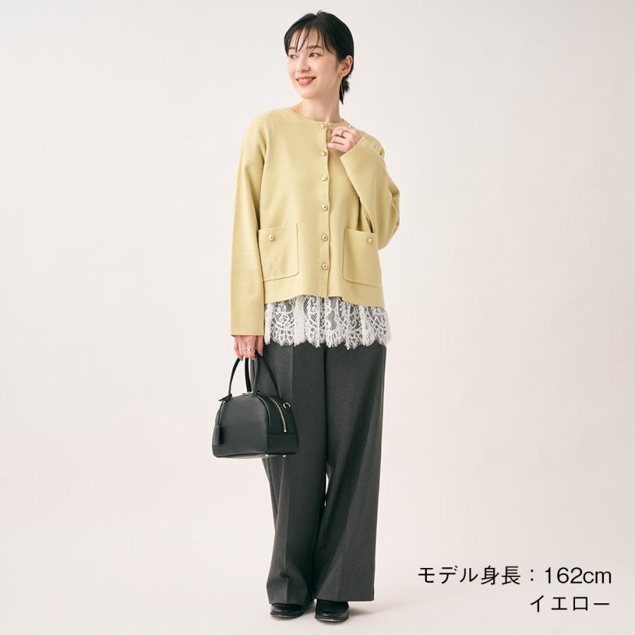 レディース トップス カーディガン タフニット 総針 中肉 ジャケット感覚 ウォッシャブル 冬 秋 おしゃれ 通販|タフニット総針カーディガン KEYUCA(ケユカ) | KEYUCA | 03