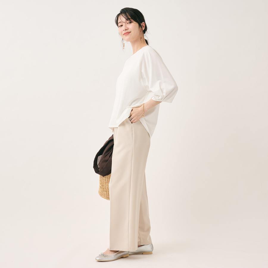 レディース トップス Tシャツ T カットソー 撥水 防汚 ウォッシャブル 夏 秋 おしゃれ 通販|【すごナノ撥水】スリーブタックデザインTシャツ KEYUCA(ケユカ) | KEYUCA | 04