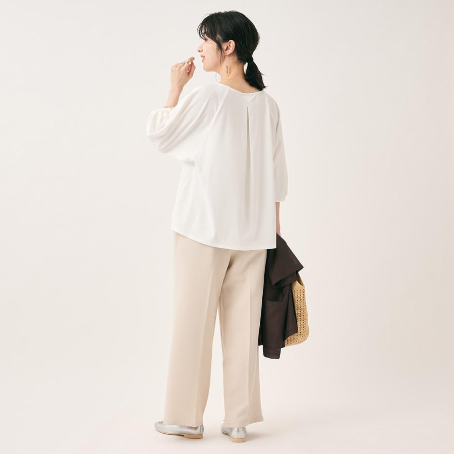 レディース トップス Tシャツ T カットソー 撥水 防汚 ウォッシャブル 夏 秋 おしゃれ 通販|【すごナノ撥水】スリーブタックデザインTシャツ KEYUCA(ケユカ) | KEYUCA | 05