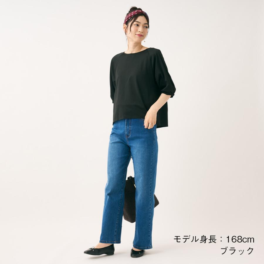 レディース トップス Tシャツ T カットソー 撥水 防汚 ウォッシャブル 夏 秋 おしゃれ 通販|【すごナノ撥水】スリーブタックデザインTシャツ KEYUCA(ケユカ) | KEYUCA | 02
