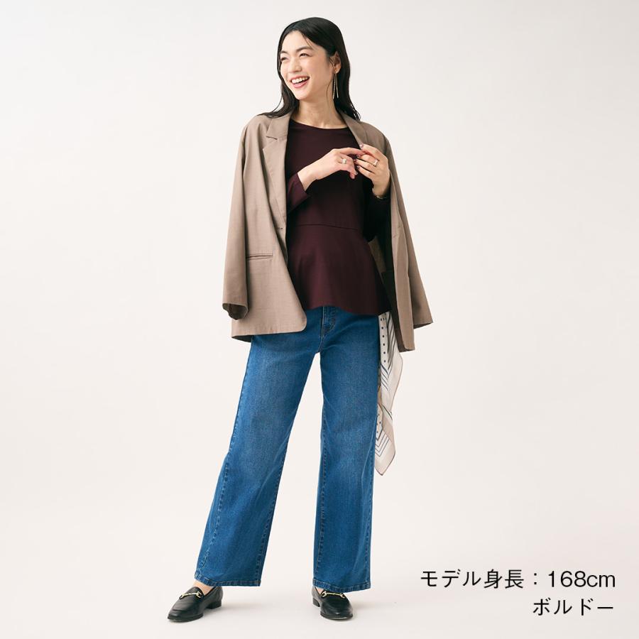 レディース トップス カットソー プルオーバー 上品 撥水 防汚 ウォッシャブル 秋 おしゃれ 通販|【すごナノ撥水】長袖ペプラムプルオーバー KEYUCA(ケユカ) | KEYUCA | 03