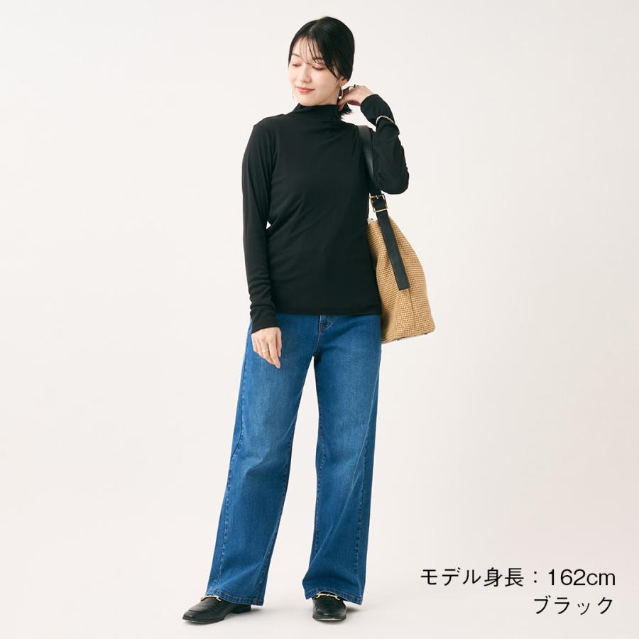 レディース トップス プルオーバー カットソー 長袖 ハイネック UV 吸水 速乾 ウォッシャブル 秋 おしゃれ 通販|シアーハイネックプルオーバー KEYUCA(ケユカ) | KEYUCA | 03
