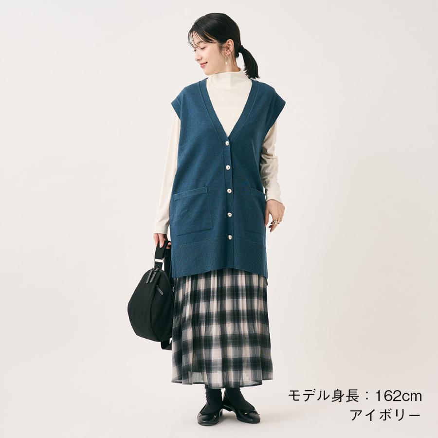 レディース トップス プルオーバー カットソー 長袖 ハイネック UV 吸水 速乾 ウォッシャブル 秋 おしゃれ 通販|シアーハイネックプルオーバー KEYUCA(ケユカ) | KEYUCA | 02