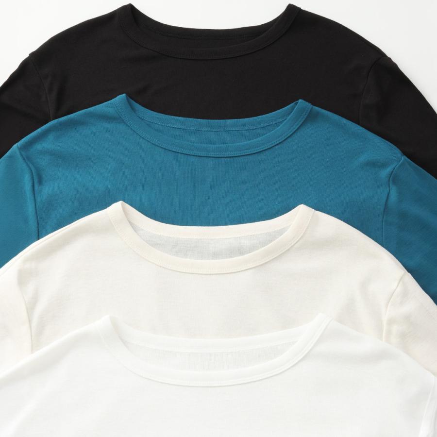 レディース トップス 長袖 ロングTシャツ ロンT カットソー クルーネック 丸首 ウォッシャブル 秋 おしゃれ 通販|シアー長袖Tシャツ KEYUCA(ケユカ) | KEYUCA | 10