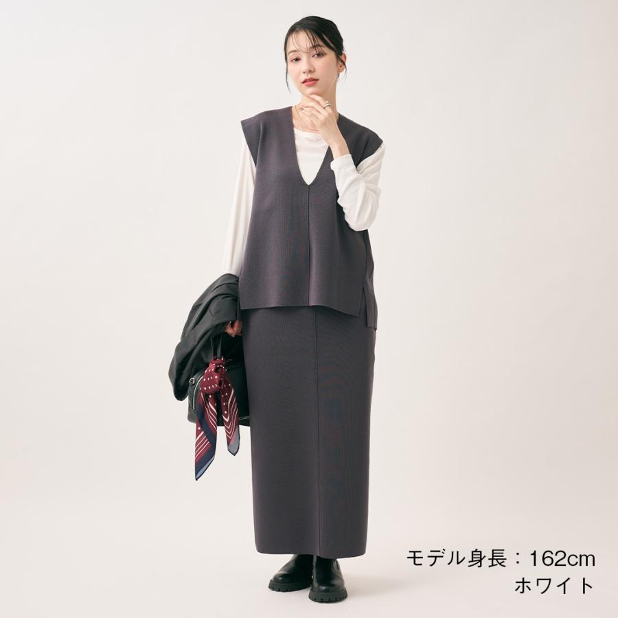 レディース トップス 長袖 ロングTシャツ ロンT カットソー クルーネック 丸首 ウォッシャブル 秋 おしゃれ 通販|シアー長袖Tシャツ KEYUCA(ケユカ) | KEYUCA | 01