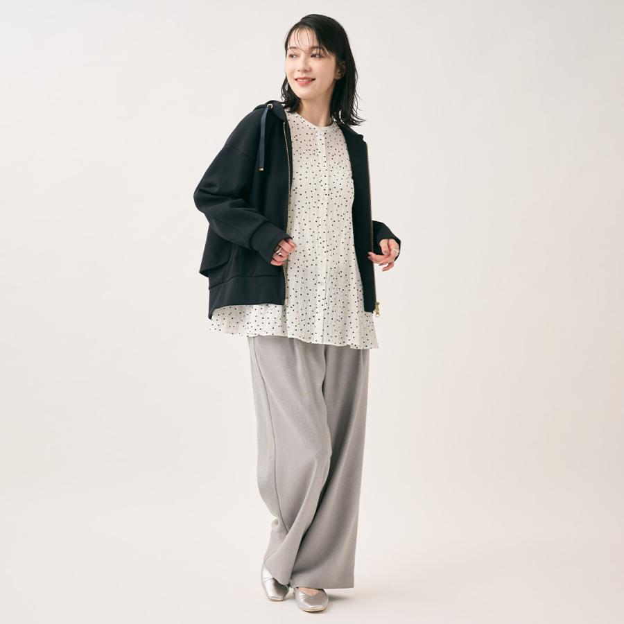 レディース トップス ブラウス シアー ドット フレア 体型カバー 華やか ウォッシャブル 秋 おしゃれ 通販|シャーリングドットフレアブラウス KEYUCA(ケユカ) | KEYUCA | 07