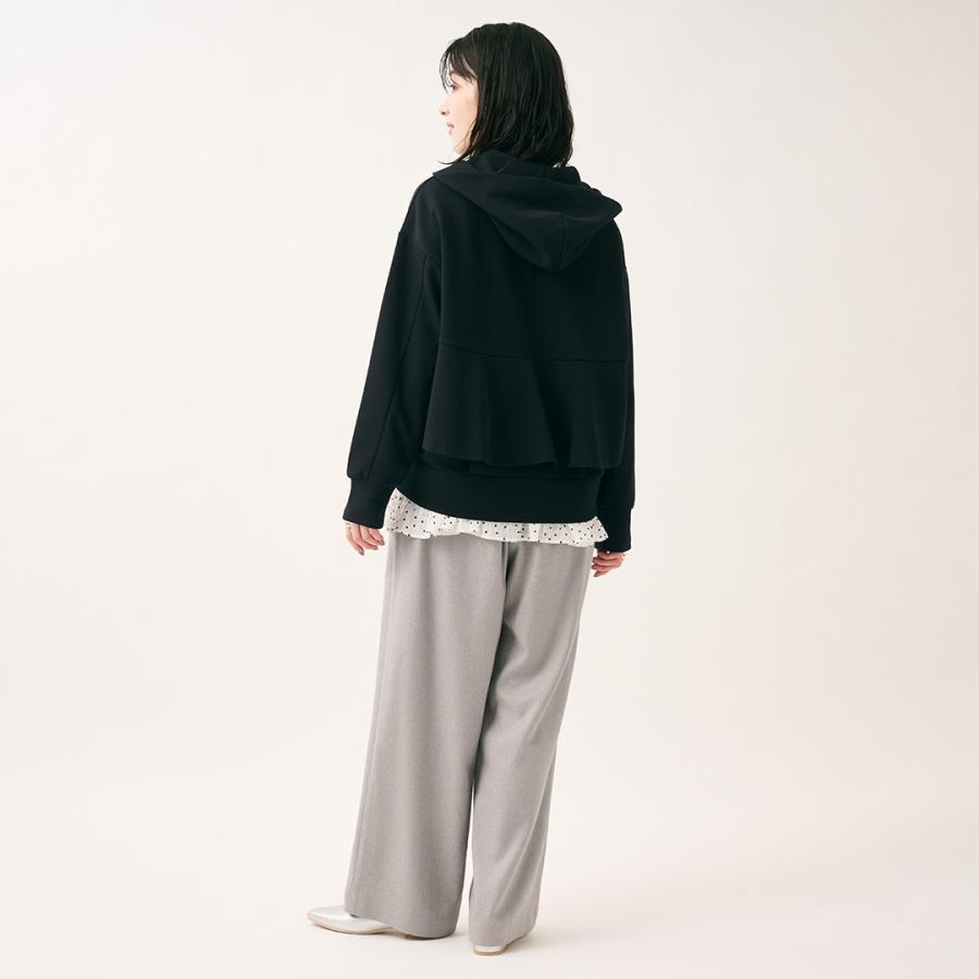 レディース トップス パーカー フードパーカー ジップアップ 軽量 ストレッチ ウォッシャブル 秋 おしゃれ 通販|バックフレアフードパーカー KEYUCA(ケユカ) | KEYUCA | 05