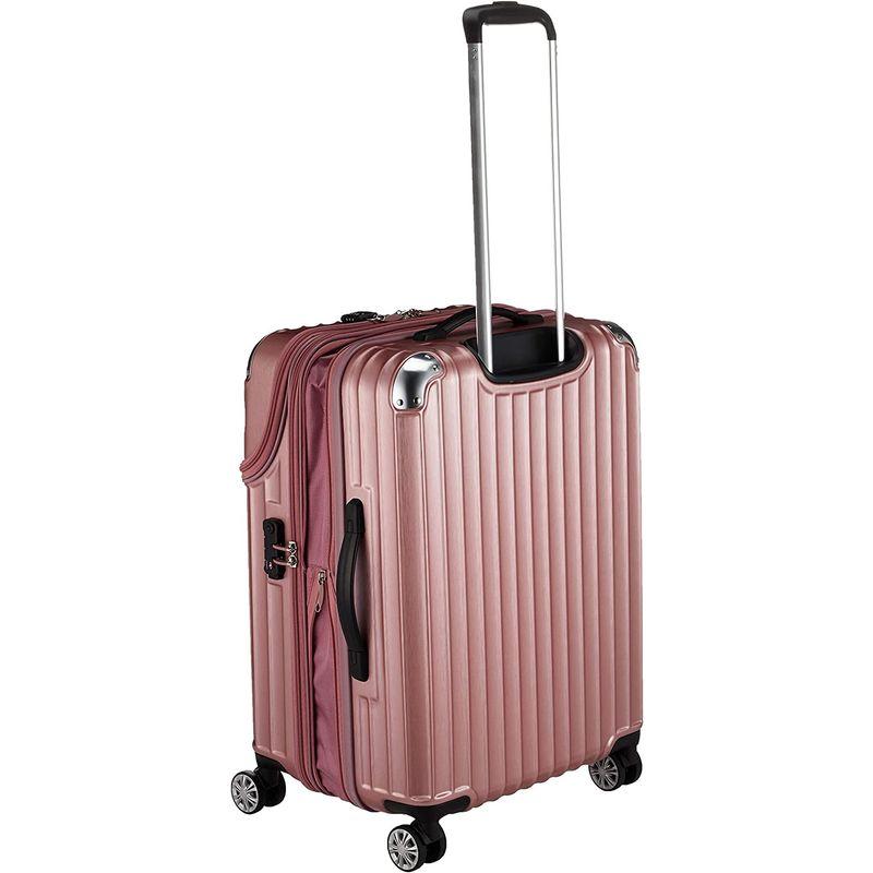 64％以上節約トラベリスト スーツケース ジッパー 拡張機能付き 4.3kg トップオープン 61L cm モーメント 64 ピンクヘアラインエンボス  旅行用家電