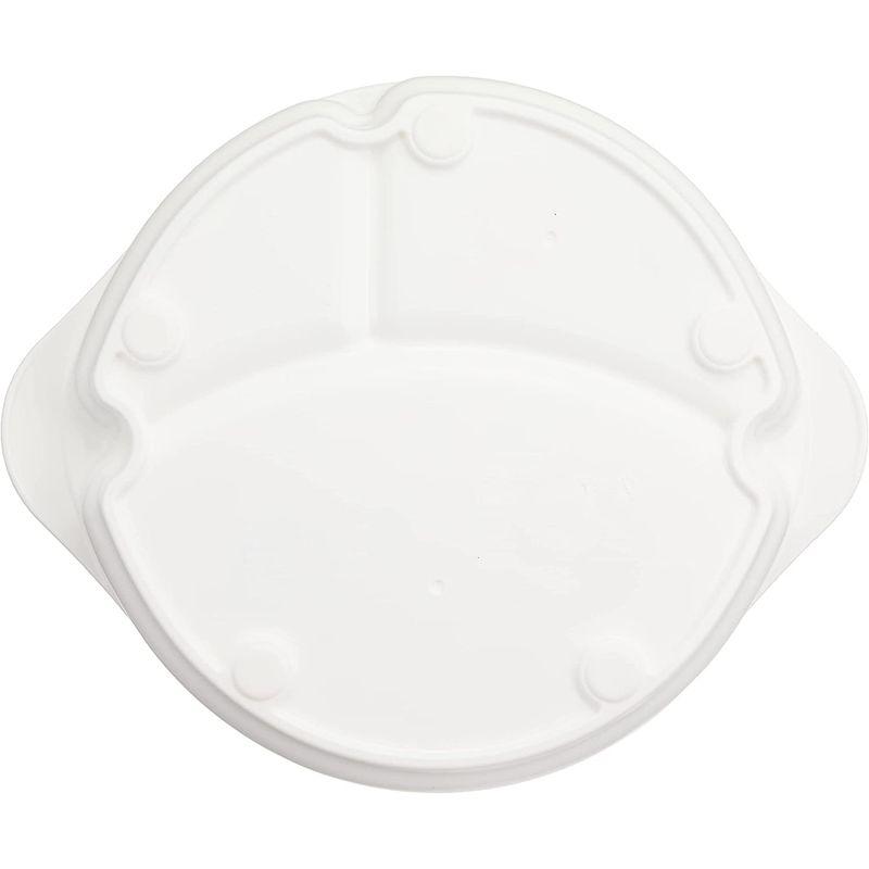 代引可】【代引可】OSK 子供食器 ベビー皿 ランチ皿 もいもい 足ゴム付 深型 持ち手付 食洗機対応 日本製 CB-36 ホワイト  約23.6x19.4x高 食器、グラス、カトラリー