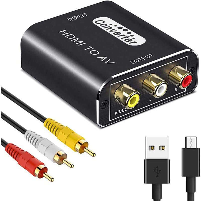 HDMI to AV コンバーター RCA変換アダプタ 3ケーブル アナログ