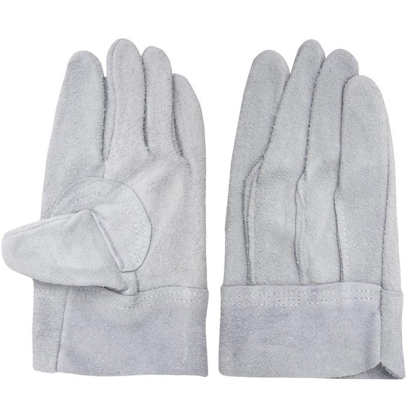 エース　グローブ　まとめ買い120双セット　AG3007　作業手袋　背縫い　牛床革手袋　エコノミータイプ　グレー　L
