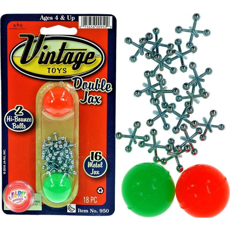 JaRu Vintage Toys Double Jax Retro 2 Hi-Bounce Balls & 16 Metal Jacks｜keywest-store｜07