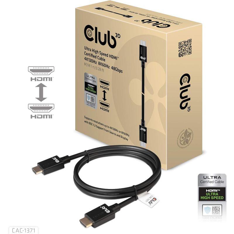 Club3D HDMI 2.1 4K120Hz 8K60Hz 48Gbps Male/Male 1m 30AWG Ultra High Sp｜keywest-store｜08