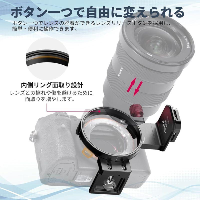 Ulanzi S-63 カメラレンズ三脚マウント 回転式水平・垂直マウントブレートキット Clawクイックリリース アルミ合金製 カメラアク｜keywest-store｜07