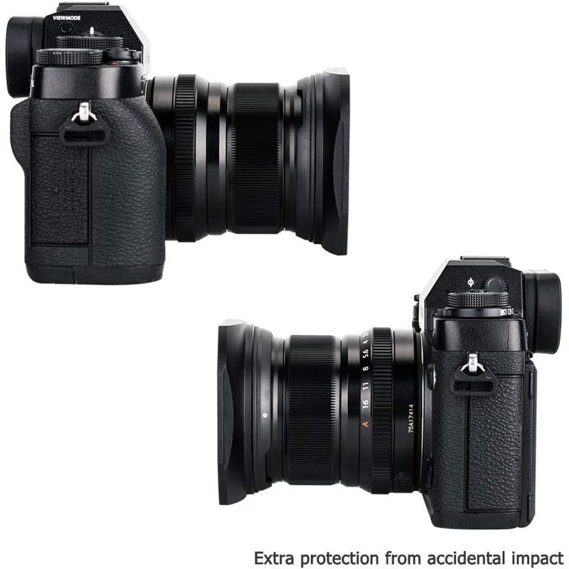 JJC メタル 正方形 レンズフード + フードキャップ Fujifilm Fujinon XF 50mm F2 R WR レンズ 用 X-｜keywest-store｜07