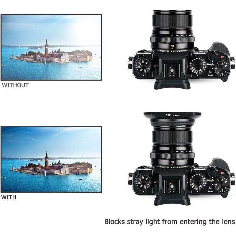 JJC メタル 正方形 レンズフード + フードキャップ Fujifilm Fujinon XF 50mm F2 R WR レンズ 用 X-｜keywest-store｜10