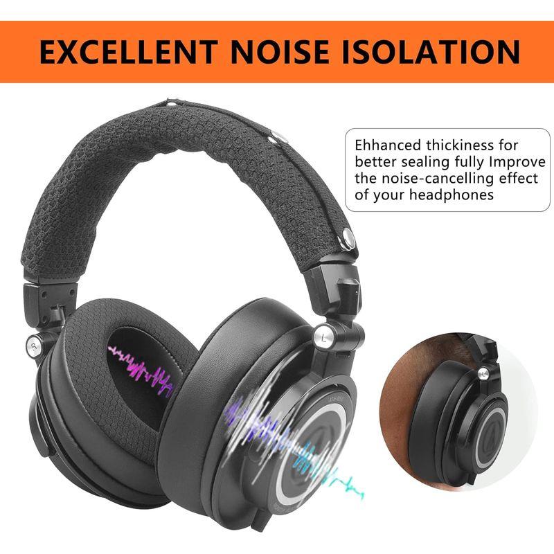 Gvoears 交換用イヤーパッド Audio Technica ATH M50X/M40X HyperX Cloud/Alpha Stee｜keywest-store｜03