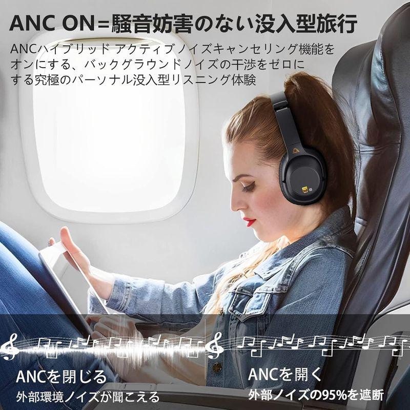 Ankbit E500Pro+ LDAC対応 ワイヤレス ヘッドホン Bluetooth ノイズキャンセリング ハイレゾ LDAC/AAC｜keywest-store｜09