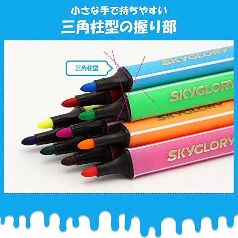 Pedonir洗たくでおとせる サインペン 子供用ペン カラーペン 水でおとせる 水性ペン 幼児 子供 (36色セット) (24色セット)｜keywest-store｜08