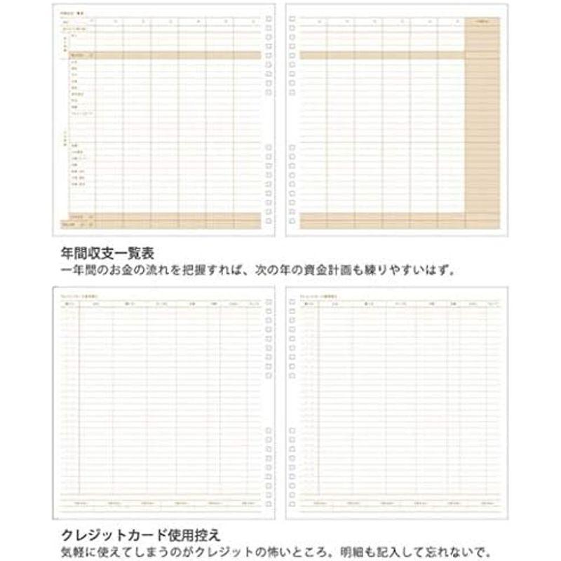 家計簿 ノート ハウスキーピングブック パヴォ ハイタイド HIGHTIDE 簡単 家計簿 ピンク CP014｜keywest-store｜07