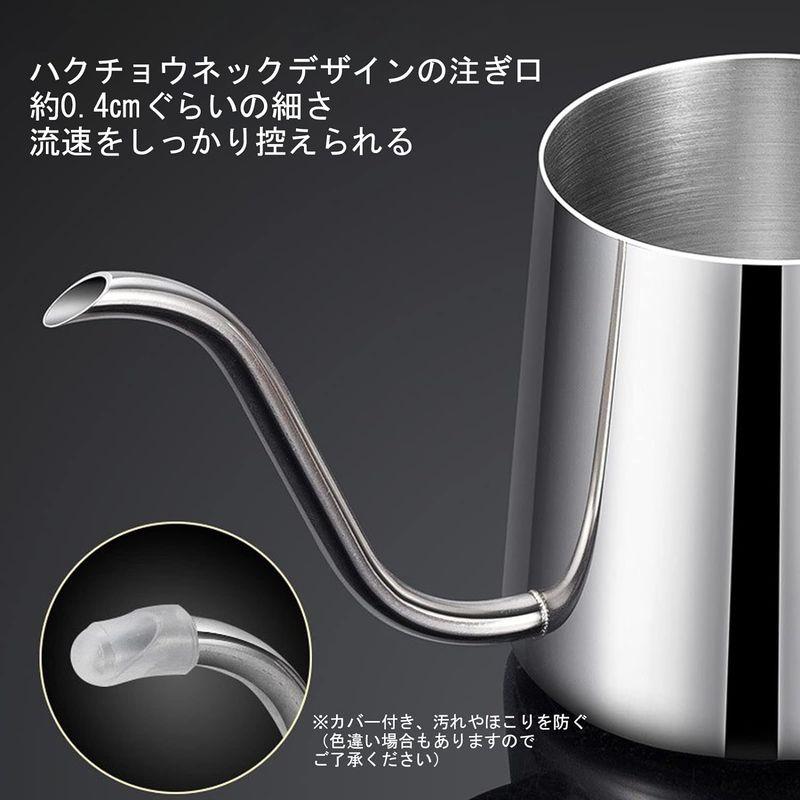 桜花直郵 350mlコーヒー ドリップポット 細口 ステンレス製コーヒーケトル 蓋付きコーヒーポット キッチン 調理用コーヒー ドリップ 器｜keywest-store｜08