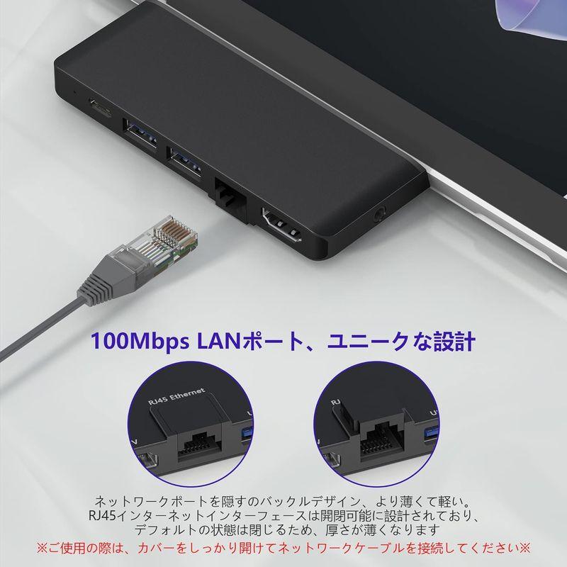 Surface Pro9 USBハブ 8-in-2 マルチポート拡張 Thunerbolt4 USBC ディスプレイ 40Gbpsデータ P｜keywest-store｜10