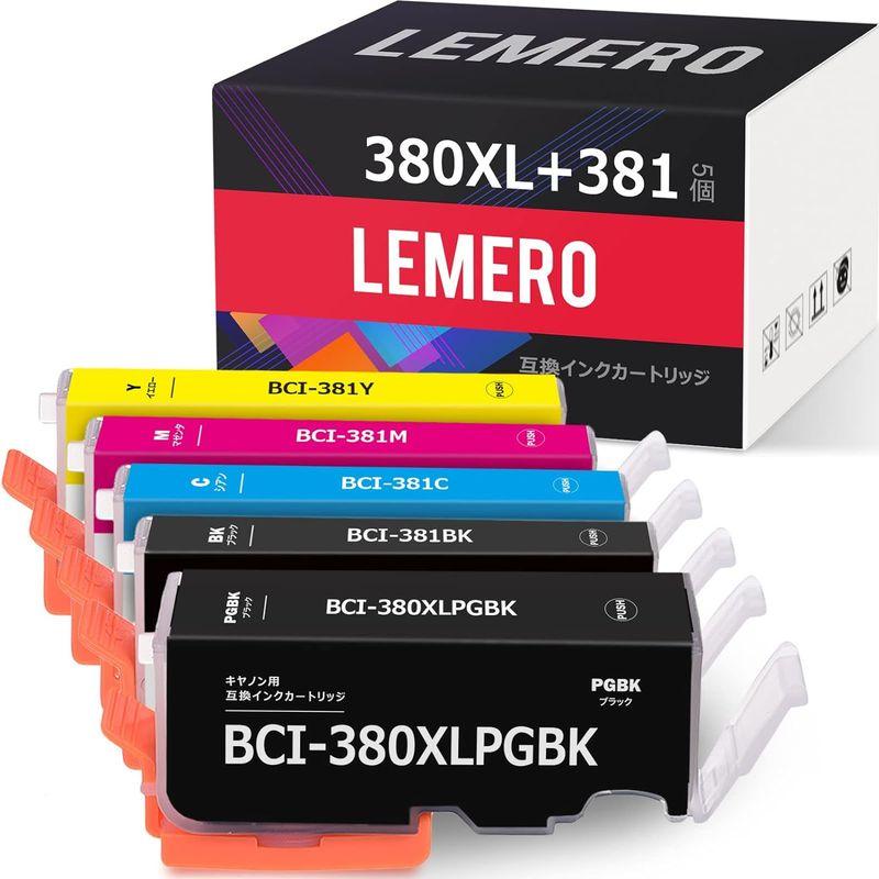 LEMERO BCI-381 BCI-380XL Canon インク381 380 互換 5色 キャノン 対応機種:TR703/ TR753｜keywest-store｜07