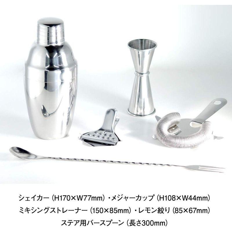 B?lido 日本ブランドバーテンダーセット5点 シエイカー本体(350ml)，メジャーカップ(30ml/45ml)，ミキシングストレーナー｜keywest-store｜04