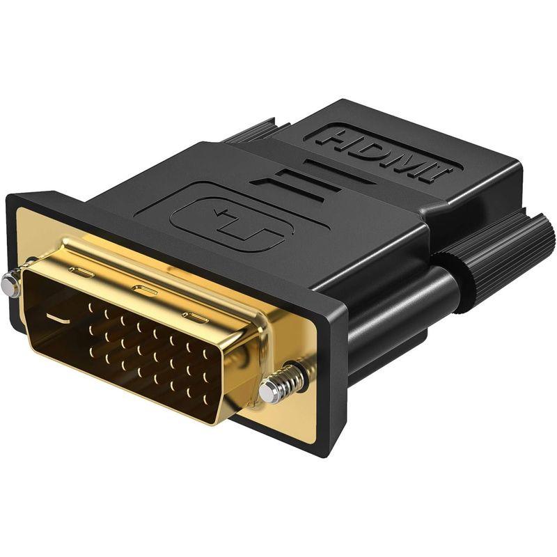 DVI HDMI 変換アダプター 双方向伝送 1080P wuernine PC ディスプレイ RaspberryPi PS4など用 金メッ｜keywest-store｜08