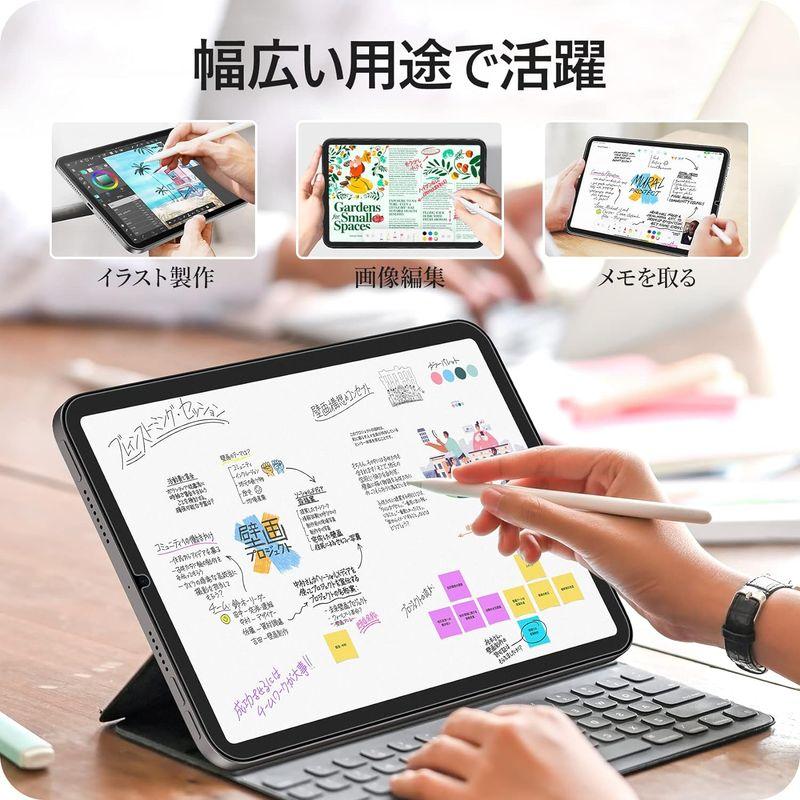 NIMASO ペーパー 感覚 フィルム iPad mini6 2021 用 第6世代 対応 保護 フィルム ペーパー 上質紙タイプ 反射低減｜keywest-store｜03