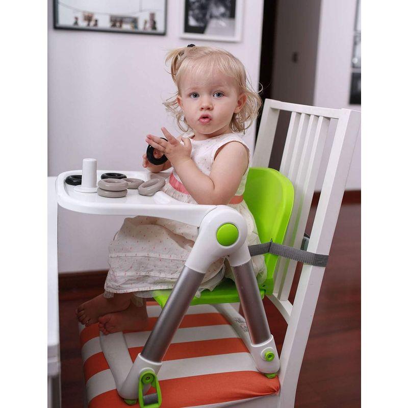 ベビーチェア スマートローチェア 赤ちゃん用 お食事椅子 テーブルチェア 0?15キロ対象 折りたたんで持ち運べる クッションカバー付 (緑｜keywest-store｜08