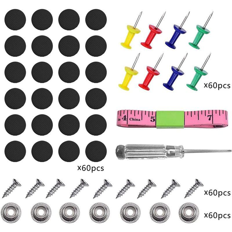 I3C 60個 車プルーフ 修理リベット修理ボタン 自動車 オートルーフ ヘッドライナー リテーナーデザイン インテリア 天井布固定ネジ キ｜keywest-store｜09