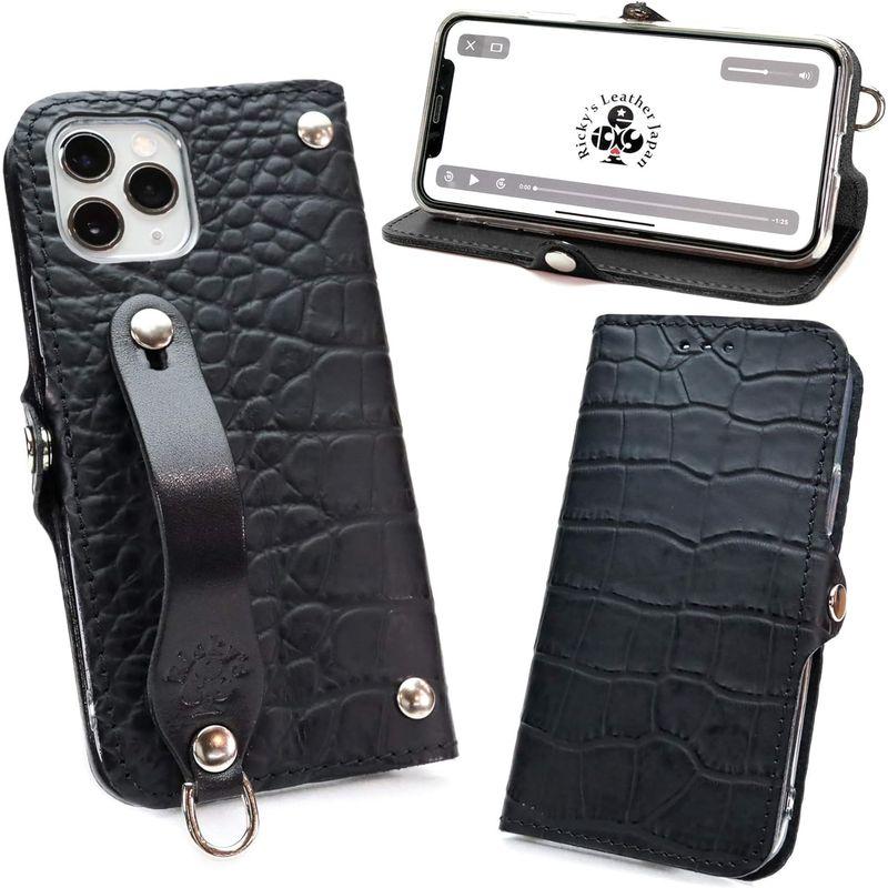 売り切り Ricky’s Leather EFGS iPhone 11ProMax 手帳型 ケース エンボスクロコ ブラック MSカードケー｜keywest-store｜08